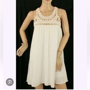Purple Snow White Crochet Trim Size Medium Dress